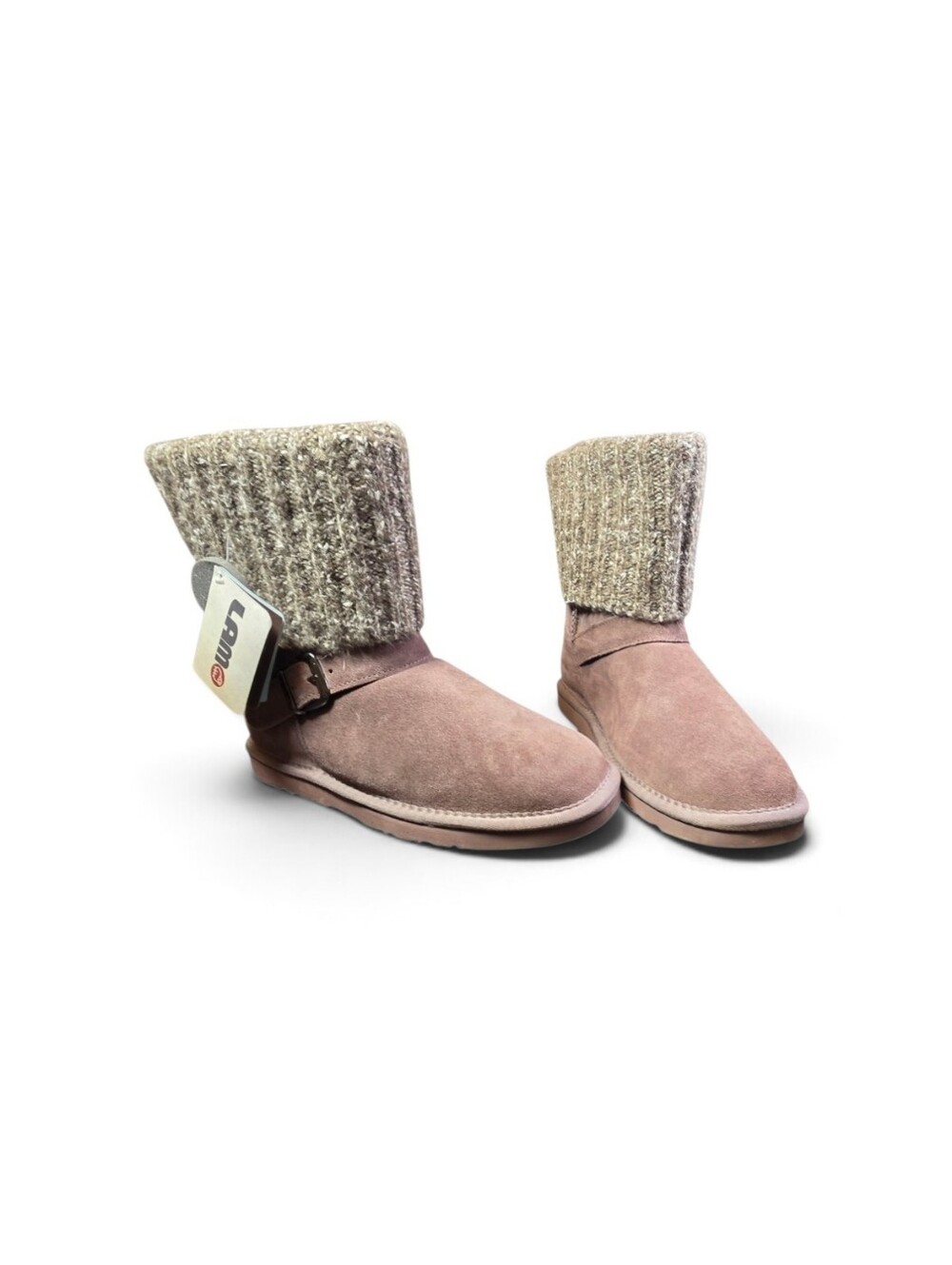 LAMO Hurricane Suede Sweater Boots Mushroom Mauve Pink NWT Size 9